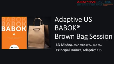 Adaptive US BABOK Brown Bag July Session- 3 Jul 2024